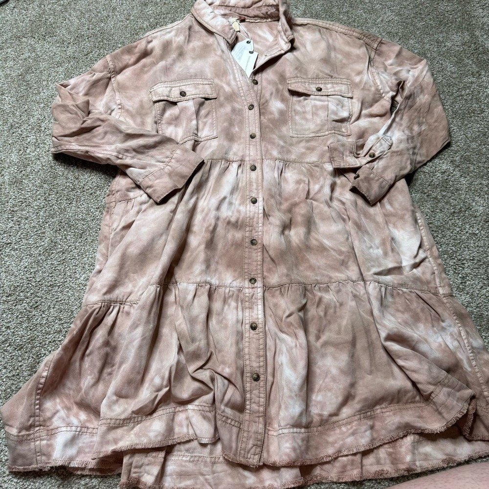 Urban Outfitters UO Pilcro tie dye mini utility dress NWT - Picture 2 of 5